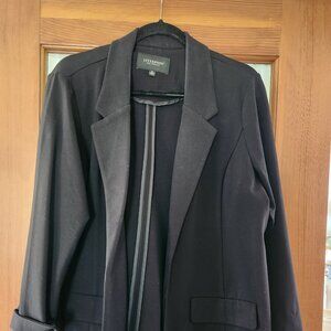 Liverpool Los Angeles Stretch Ponte Notch Lapel 3/4 Sleeve Boyfriend Blazer XL